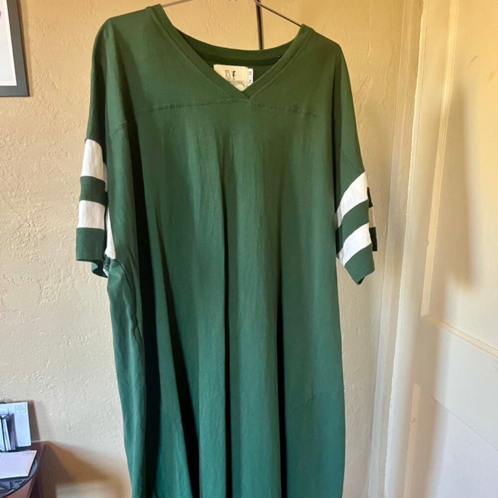 FBC football dress! Comfy green cotton